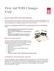 First Aid WHS Changes FAQ - ACCO Australia