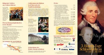 3.Haydn-Tage Schloss Rohrau 2006 - Kultur-Management Wien