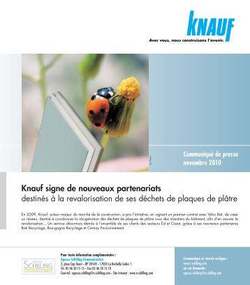 Knauf - Agence Nicole Schilling Communication