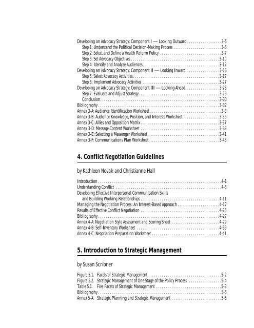 Policy Toolkit for Strengthening Health Sector Reform