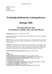 Freilandpraktikum 2006 - rolf-wellinghorst.de