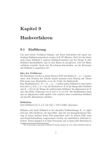 Hash-Verfahren - Abteilung Datenbanken Leipzig