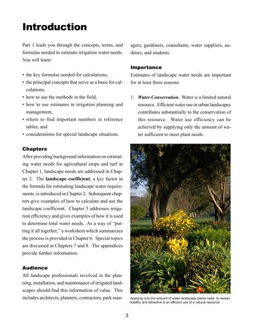 Guide to Estimating Irrigation Water Needs of Landscape Plantings