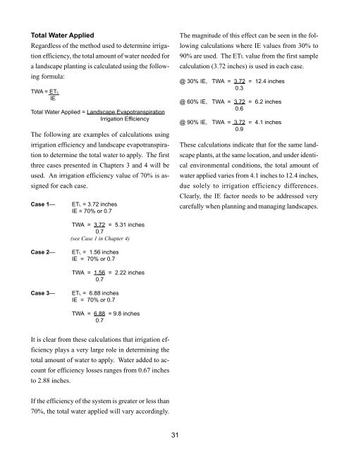 Guide to Estimating Irrigation Water Needs of Landscape Plantings