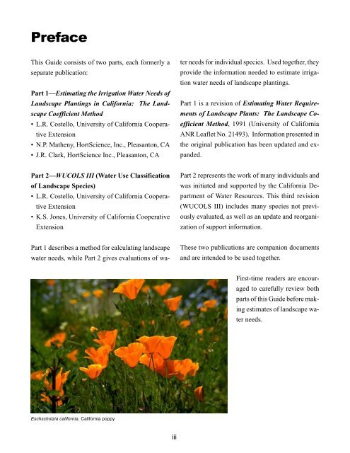 Guide to Estimating Irrigation Water Needs of Landscape Plantings