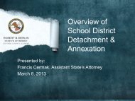 Overview of School District Detachment & Annexation