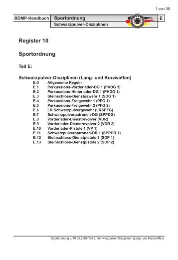 Register 10 Sportordnung