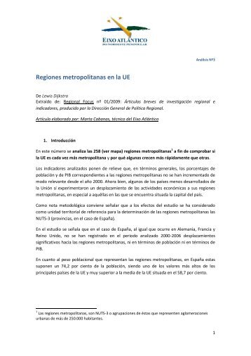 num 3_Regiones Metropolitanas en la UE.pdf - Eixo Atlantico