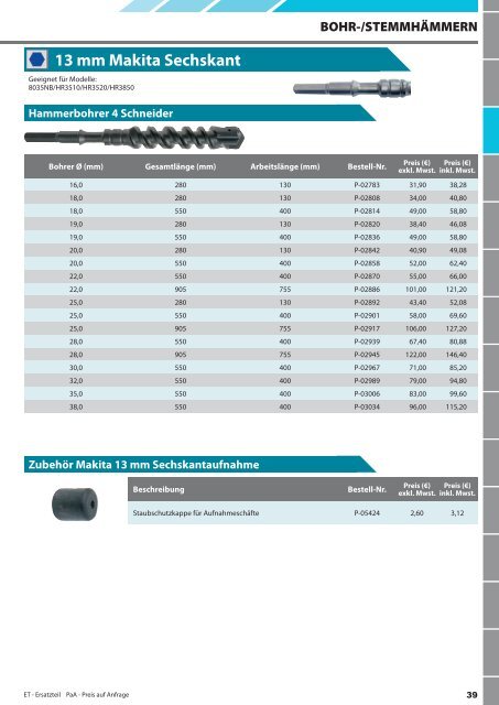 Makita Zubehör Katalog 2012