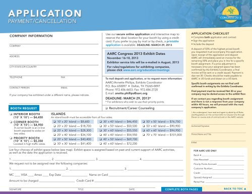 Exhibitor Prospectus - AARC.org