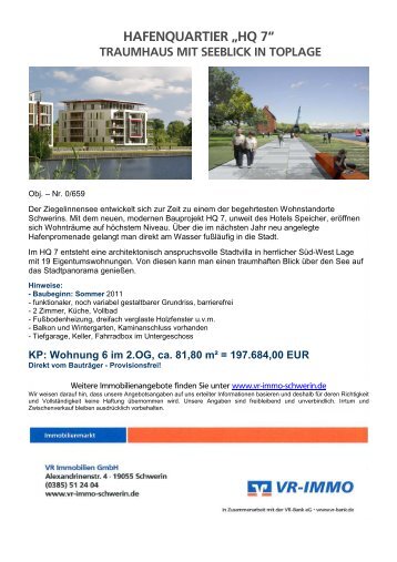 hafenquartier „hq 7“ - VR IMMOBILIEN Schwerin