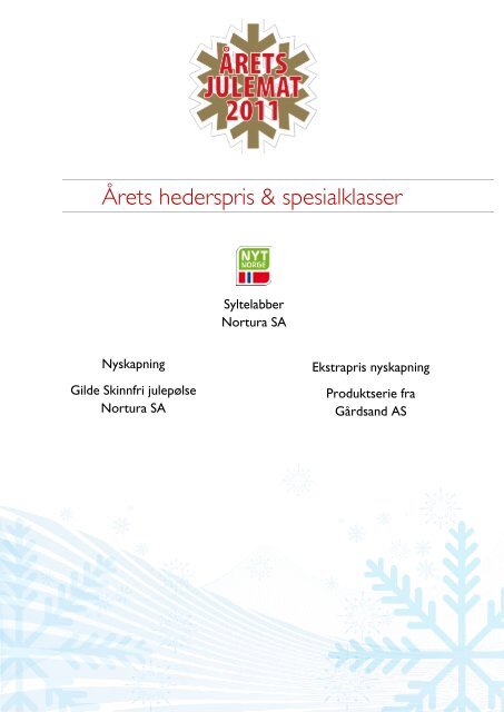 Resultatliste Ãrets Julemat 2011