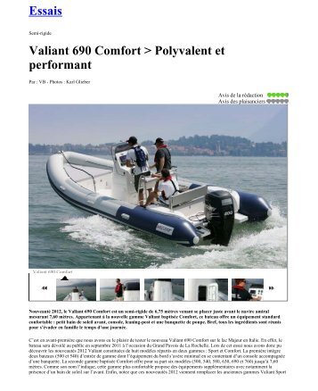 Essais Valiant 690 Comfort > Polyvalent et ... - Brunswick Marine