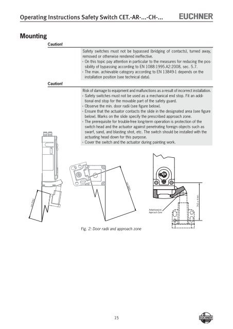 Operating Instructions Non-Contact Safety Switch CET.-AR-...-CH ...