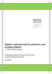Digital vandrejournal for patienter med kroniske ... - Kronikerenheden