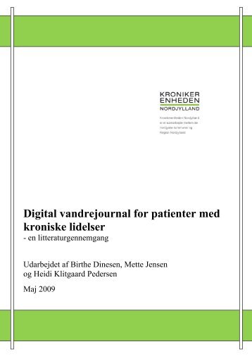 Digital vandrejournal for patienter med kroniske ... - Kronikerenheden