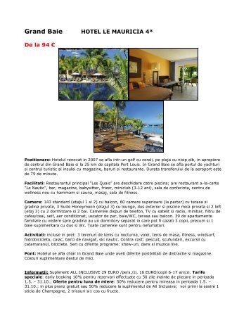 Detalii despre oferta (format PDF) - Ruefa Escape Travel