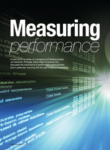 Measuring Performance - Oliver Wight Americas