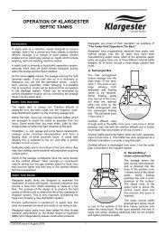 TDS0006-6 Operation of Klargester Septic Tanks