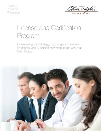 Licensed and Certification Program - Oliver Wight Americas