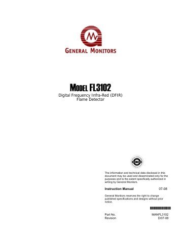 FL3102 DFIR Flame Detector Manual - Simark Controls