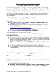Additional Unsubsidized Loan Request Form - Blackhawk Technical ...