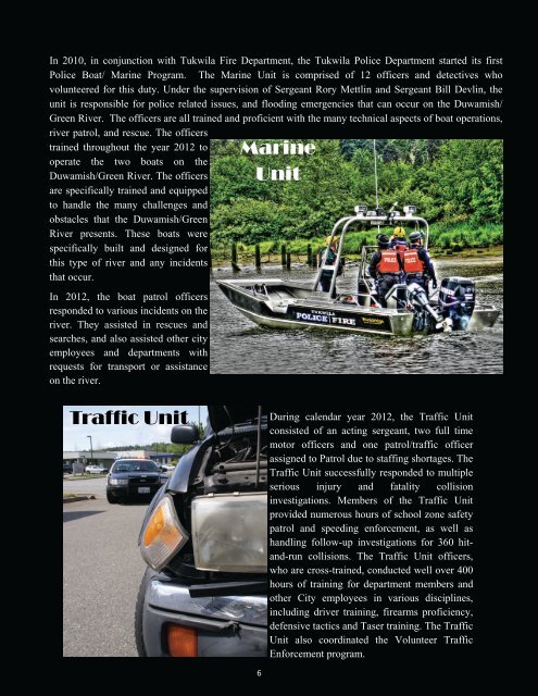 2012 Annual Report - the City of Tukwila