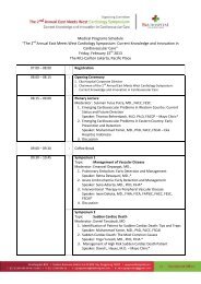 The 2nd Annual East Meets West Cardiology ... - Eka Hospital