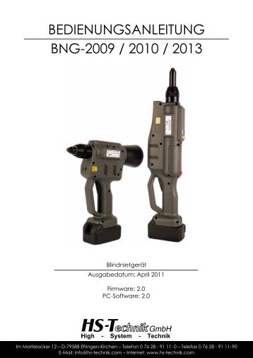 Download Bedienungsanleitung (PDF) - HS-Technik