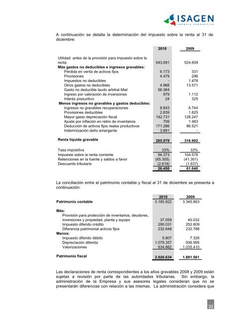 DOCUMENTO 4 ESTADOS FINANCIEROS 2010 - Isagen