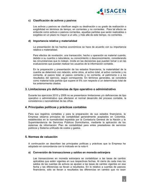 DOCUMENTO 4 ESTADOS FINANCIEROS 2010 - Isagen