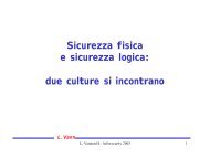 Sicurezza fisica e sicurezza logica: due culture si incontrano - Clusit