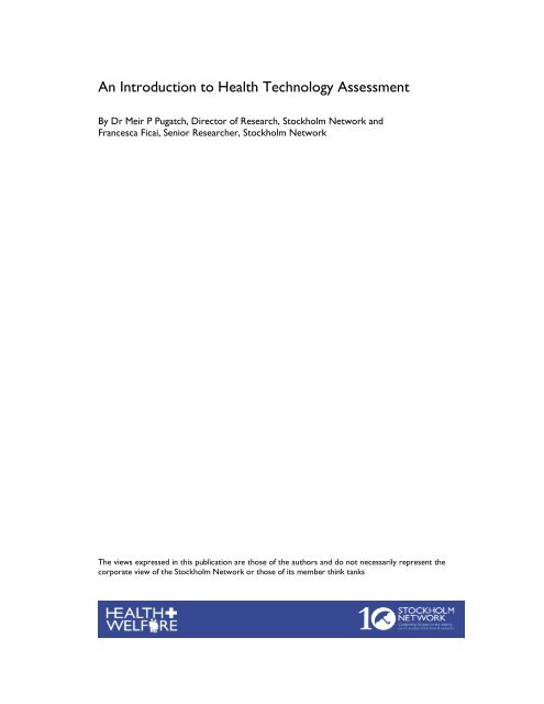 An Introduction to Health Technology Assessment - The Stockholm ...