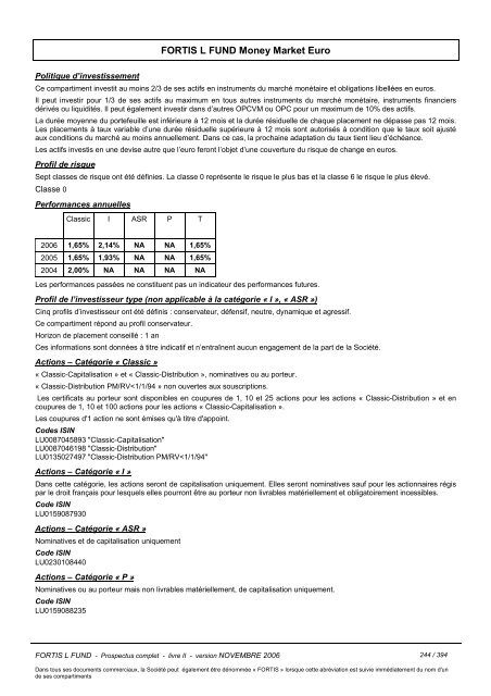 FORTIS L FUND - Haussmann Patrimoine