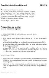 M 2076 - pour un plan climat rÃ©gional - Etat de GenÃ¨ve