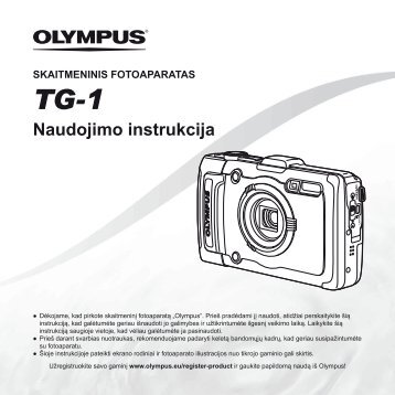 Naudojimo instrukcija TG-1 - Olympus