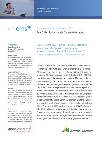 Sucess Story Gruner + Jahr EMS - Global Concepts