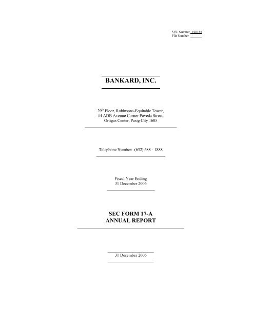 Bankard Inc Rcbc Bankard