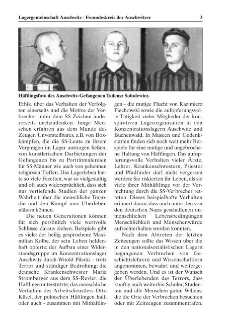 Ausgabe 1/2009 - Lagergemeinschaft Auschwitz
