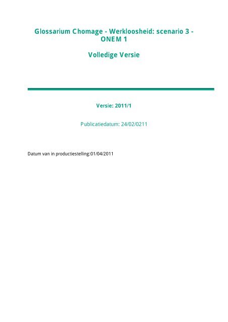 Chomage_ scenario 3 - ONEM 1 - - Sociale Zekerheid