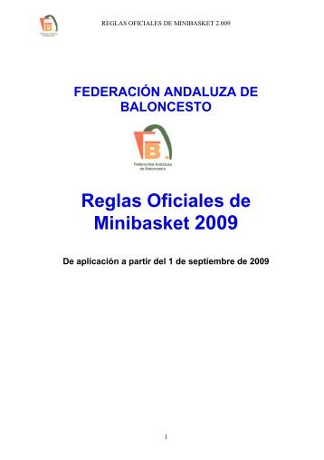 Reglas Oficiales de Minibasket 2009