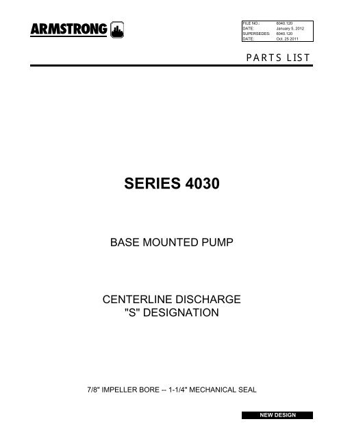 Series 4030 Armstrong Pumps