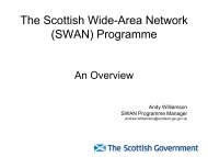The Scottish Wide-Area Network (SWAN) Programme - Janet