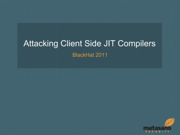 Attacking Client Side JIT Compilers - Hakim