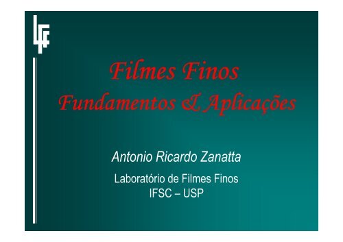 filmes finos: fundamentos e aplicaÃ§Ãµes - IFSC - USP