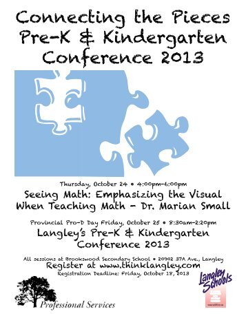 Connecting the Pieces Pre-K & Kindergarten Conference 2013