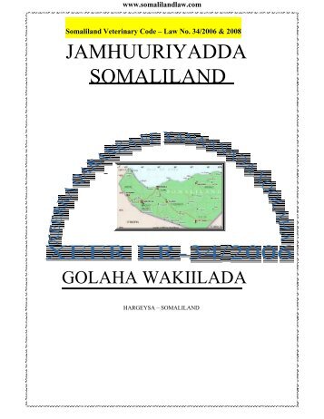 JAMHUURIYADDA SOMALILAND - Somaliland Law