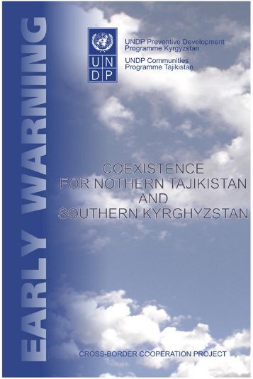 narrative early warning report - UNDP in Tajikistan