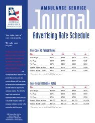 Advertising Rate Schedule - American Ambulance Association