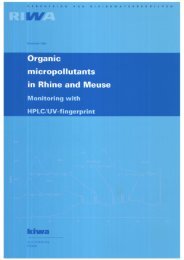 Organic micropollutants in Rhine and Meuse a - Riwa